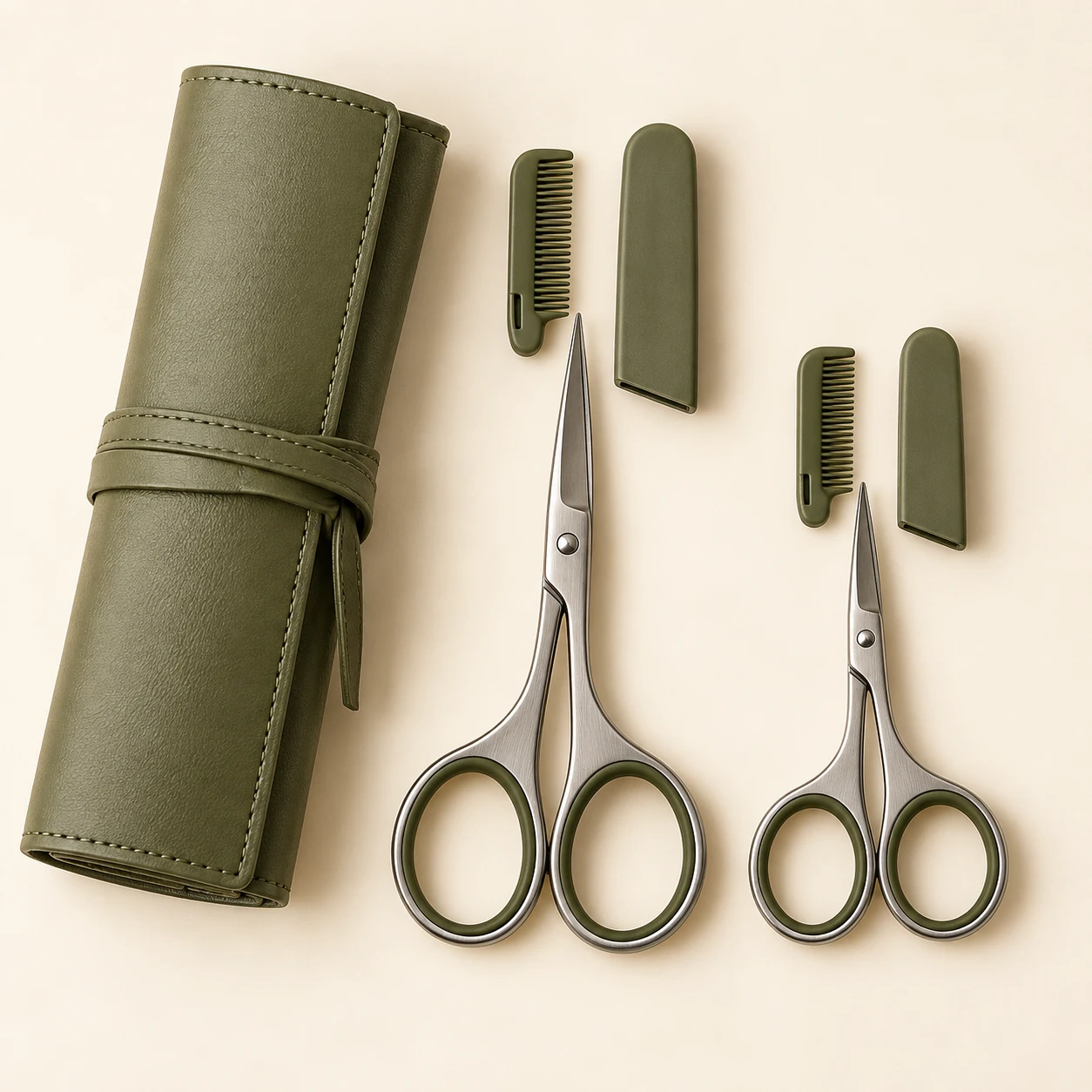 Rituel / Olive eyebrow scissors and included accessories