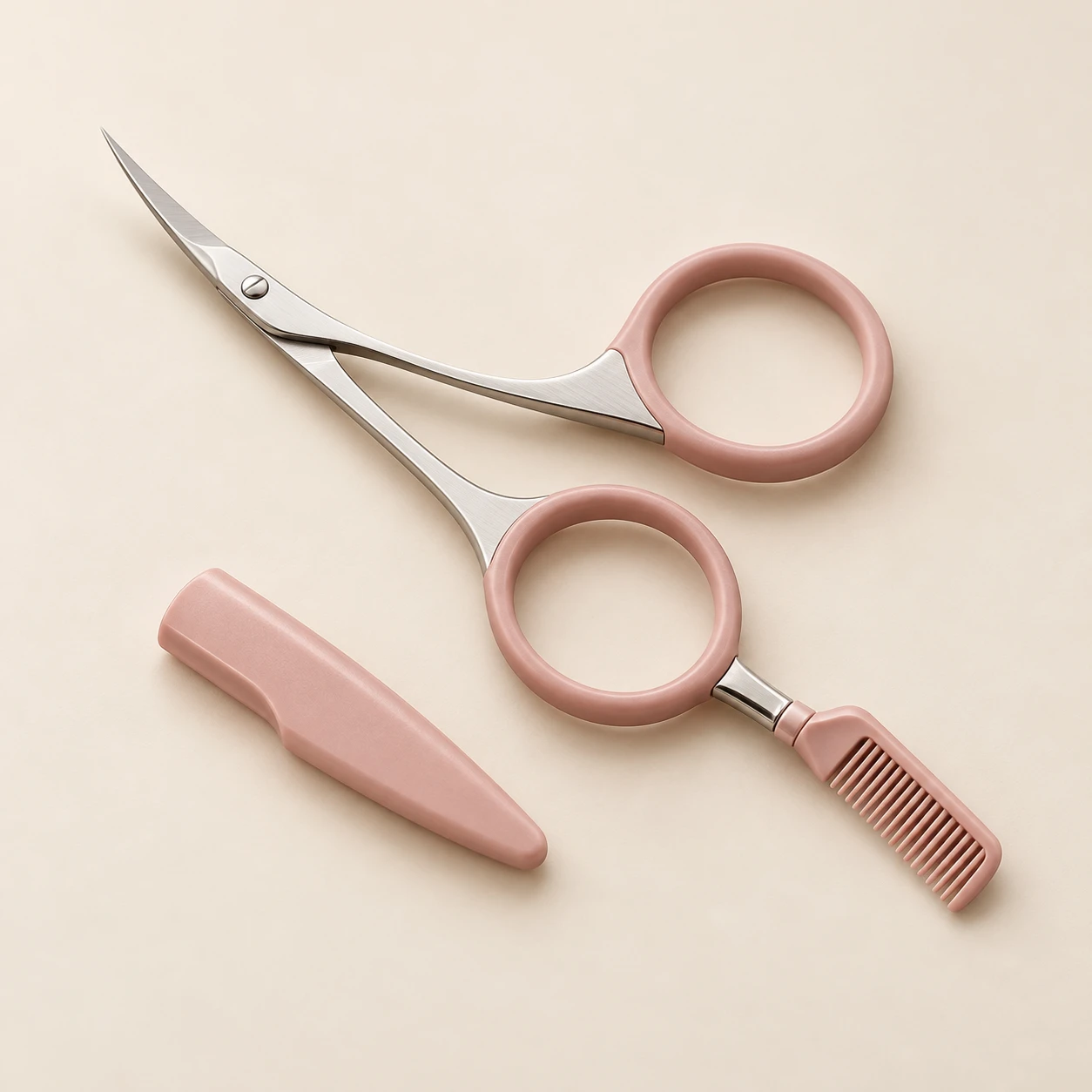 Ligne / Blush eyebrow scissors and included accessories