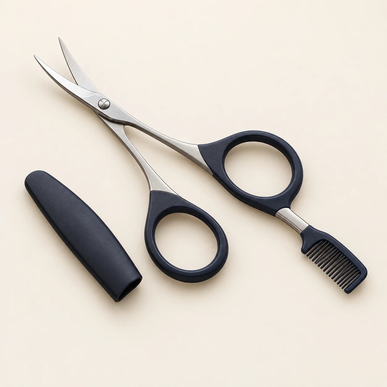 Ligne / Ink eyebrow scissors and included accessories